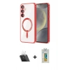 MARSİLYAN™- Galaxy S23 Plus Kılıf Nova Işık Özel Seri - Şeffaf Polymer Nano Ekran Koruyucu + Kamera Lens Koruma Cam - SF