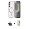 MARSİLYAN™- Galaxy S23 Plus Kılıf Nova Işık Özel Seri - Siyah 20D Premium Cam Ekran Koruyucu + Kamera Lens Koruma Cam - SF