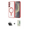 MARSİLYAN™- Galaxy S23 Plus Kılıf Nova Işık Özel Seri - Siyah 20D Premium Cam Ekran Koruyucu + Kamera Lens Koruma Cam - SF