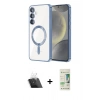 MARSİLYAN™- Galaxy S23 Plus Kılıf Nova Işık Özel Seri - Siyah 20D Premium Cam Ekran Koruyucu + Kamera Lens Koruma Cam - SF