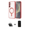 MARSİLYAN™- Galaxy S23 Plus Kılıf Nova Işık Özel Seri - Siyah 6D Antistatik Mat Seramik Hayalet Nano Ekran Koruyucu + Kamera Lens Koruma Cam - SF