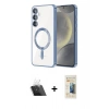 MARSİLYAN™- Galaxy S23 Plus Kılıf Nova Işık Özel Seri - Siyah 6D Mat Seramik Hayalet Nano Ekran Koruyucu + Kamera Lens Koruma Cam - SF