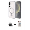 MARSİLYAN™- Galaxy S23 Plus Kılıf Nova Işık Özel Seri - Siyah Hayalet Edge Cam Ekran Koruyucu + Kamera Lens Koruma Cam - SF