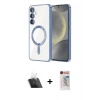MARSİLYAN™- Galaxy S23 Plus Kılıf Nova Işık Özel Seri - Siyah Hayalet Edge Cam Ekran Koruyucu + Kamera Lens Koruma Cam - SF
