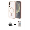 MARSİLYAN™- Galaxy S23 Plus Kılıf Nova Işık Özel Seri - Siyah Hayalet Edge Cam Ekran Koruyucu + Kamera Lens Koruma Cam - SF
