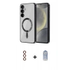 MARSİLYAN™- Galaxy S23 Plus Kılıf Nova Işık Özel Seri - Siyah Joko Magic 5D Cam + Metal Kamera Lens - KI