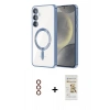 MARSİLYAN™- Galaxy S23 Plus Kılıf Nova Işık Özel Seri - Siyah Mat Seramik Nano Ekran Koruyucu + Metal Kamera Lens - KI