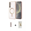 MARSİLYAN™- Galaxy S23 Plus Kılıf Nova Işık Özel Seri - Siyah Mat Seramik Nano Ekran Koruyucu + Metal Kamera Lens - KI