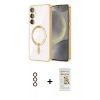 MARSİLYAN™- Galaxy S23 Plus Kılıf Nova Işık Özel Seri - Siyah Mat Seramik Nano Ekran Koruyucu + Metal Kamera Lens - KI