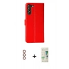 MARSİLYAN™- Galaxy S23 Plus Kılıf Siluet Işık Serisi - Siyah 20D Premium Cam Ekran Koruyucu + Metal Kamera Lens - KI