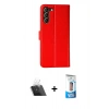 MARSİLYAN™- Galaxy S23 Plus Kılıf Siluet Işık Serisi - Siyah 5D Eko Cam Ekran Koruyucu + Kamera Lens Koruma Cam - SF