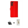 MARSİLYAN™- Galaxy S23 Plus Kılıf Siluet Işık Serisi - Siyah Mat Seramik Nano Ekran Koruyucu + Şeffaf Kamera Lens Koruma Cam