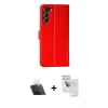 MARSİLYAN™- Galaxy S23 Plus Kılıf Siluet Işık Serisi - Siyah Seramik Nano Ekran Koruyucu + Kamera Lens Koruma Cam - SF