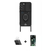 MARSİLYAN™- Galaxy S23 Plus Kılıf Vadi Form Prime - Siyah 360 Mat Full Body Arka Koruyucu + Şeffaf Kamera Lens Koruma Cam