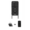 MARSİLYAN™- Galaxy S23 Plus Kılıf Vadi Form Prime - Siyah 6D Antistatik Mat Seramik Hayalet Nano Ekran Koruyucu + Kamera Lens Koruma Cam - SF