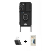 MARSİLYAN™- Galaxy S23 Plus Kılıf Vadi Form Prime - Siyah 6D Mat Seramik Hayalet Nano Ekran Koruyucu + Kamera Lens Koruma Cam - SF