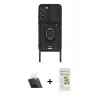 MARSİLYAN™- Galaxy S23 Plus Kılıf Vadi Form Prime - Siyah Mat Seramik Nano Ekran Koruyucu + Kamera Lens Koruma Cam - SF