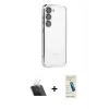 MARSİLYAN™- Galaxy S23 Plus Kılıf Vadi Minimal - Şeffaf Pasifik Cam Ekran Koruyucu + Kamera Lens Koruma Cam - SF