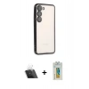 MARSİLYAN™- Galaxy S23 Plus Kılıf Vadi Minimal - Şeffaf Polymer Nano Ekran Koruyucu + Kamera Lens Koruma Cam - SF