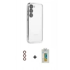 MARSİLYAN™- Galaxy S23 Plus Kılıf Vadi Minimal - Şeffaf Polymer Nano Ekran Koruyucu + Metal Kamera Lens - KI