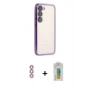 MARSİLYAN™- Galaxy S23 Plus Kılıf Vadi Minimal - Şeffaf Polymer Nano Ekran Koruyucu + Metal Kamera Lens - KI
