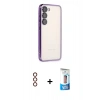 MARSİLYAN™- Galaxy S23 Plus Kılıf Vadi Minimal - Siyah 5D Eko Cam Ekran Koruyucu + Metal Kamera Lens - KI