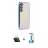 MARSİLYAN™- Galaxy S23 Plus Kılıf Vadi Minimal - Siyah 5D Eko Cam Ekran Koruyucu + Şeffaf Kamera Lens Koruma Cam