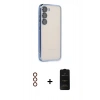 MARSİLYAN™- Galaxy S23 Plus Kılıf Vadi Minimal - Siyah 6D Antistatik Mat Seramik Hayalet Nano Ekran Koruyucu + Metal Kamera Lens - KI