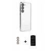 MARSİLYAN™- Galaxy S23 Plus Kılıf Vadi Minimal - Siyah 6D Antistatik Mat Seramik Hayalet Nano Ekran Koruyucu + Metal Kamera Lens - KI