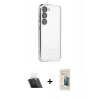 MARSİLYAN™- Galaxy S23 Plus Kılıf Vadi Minimal - Siyah 6D Mat Seramik Hayalet Nano Ekran Koruyucu + Şeffaf Kamera Lens Koruma Cam