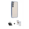 MARSİLYAN™- Galaxy S23 Plus Kılıf Vadi Minimal - Siyah Seramik Nano Ekran Koruyucu + Kamera Lens Koruma Cam - SF