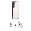 MARSİLYAN™- Galaxy S23 Plus Kılıf Vadi Minimal - Siyah Seramik Nano Ekran Koruyucu + Metal Kamera Lens - KI