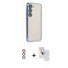 MARSİLYAN™- Galaxy S23 Plus Kılıf Vadi Minimal - Siyah Seramik Nano Ekran Koruyucu + Metal Kamera Lens - KI