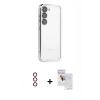 MARSİLYAN™- Galaxy S23 Plus Kılıf Vadi Minimal - Siyah Seramik Nano Ekran Koruyucu + Metal Kamera Lens - KI