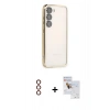 MARSİLYAN™- Galaxy S23 Plus Kılıf Vadi Minimal - Siyah Seramik Nano Ekran Koruyucu + Metal Kamera Lens - KI