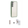 MARSİLYAN™- Galaxy S23 Plus Kılıf Vadi Minimal - Siyah Seramik Nano Ekran Koruyucu + Metal Kamera Lens - KI