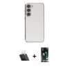 MARSİLYAN™- Galaxy S23 Plus Kılıf Yankı Serisi - Şeffaf 360 Full Body Arka Koruyucu + Kamera Lens Koruma Cam - SF