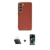 MARSİLYAN™- Galaxy S23 Plus Kılıf Yankı Serisi - Siyah 360 Mat Full Body Arka Koruyucu + Kamera Lens Koruma Cam - SF