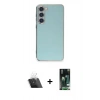 MARSİLYAN™- Galaxy S23 Plus Kılıf Yankı Serisi - Siyah 360 Mat Full Body Arka Koruyucu + Kamera Lens Koruma Cam - SF