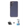 MARSİLYAN™- Galaxy S23 Plus Kılıf Yankı Serisi - Siyah 5D Eko Cam Ekran Koruyucu + Kamera Lens Koruma Cam - SF