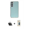 MARSİLYAN™- Galaxy S23 Plus Kılıf Yankı Serisi - Siyah 6D Mat Seramik Hayalet Nano Ekran Koruyucu + Kamera Lens Koruma Cam - SF