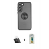 MARSİLYAN™- Galaxy S23 Plus Kılıf Yörünge Çizgi - Şeffaf Polymer Nano Ekran Koruyucu + Kamera Lens Koruma Cam - SF