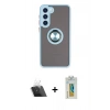 MARSİLYAN™- Galaxy S23 Plus Kılıf Yörünge Çizgi - Şeffaf Polymer Nano Ekran Koruyucu + Kamera Lens Koruma Cam - SF