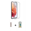 MARSİLYAN™- Galaxy S23 Plus Kılıf Zirve Doku - Şeffaf Polymer Nano Ekran Koruyucu + Metal Kamera Lens - KI