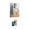 MARSİLYAN™- Galaxy S23 Ultra Kılıf Ahenk Doku Özel Seri - Siyah Durable Full Glue Curved Cam