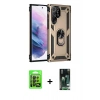 MARSİLYAN™- Galaxy S23 Ultra Kılıf Ahenk Klasik Koleksiyonu - Siyah 360 Mat Full Body Arka Koruyucu + Raze Metal Kamera Lens - SH