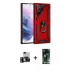 MARSİLYAN™- Galaxy S23 Ultra Kılıf Ahenk Klasik Koleksiyonu - Siyah 360 Mat Full Body Arka Koruyucu + PVD Metal Kamera Lens - SH
