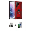 MARSİLYAN™- Galaxy S23 Ultra Kılıf Ahenk Klasik Koleksiyonu - Siyah Durable Full Glue Curved Cam + PVD Metal Kamera Lens - GD