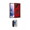 MARSİLYAN™- Galaxy S23 Ultra Kılıf Ahenk Klasik Koleksiyonu - Siyah Durable Full Glue Curved Hayalet Cam