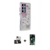 MARSİLYAN™- Galaxy S23 Ultra Kılıf Ahenk Modern Serisi - Siyah 360 Mat Full Body Arka Koruyucu + PVD Metal Kamera Lens - GD